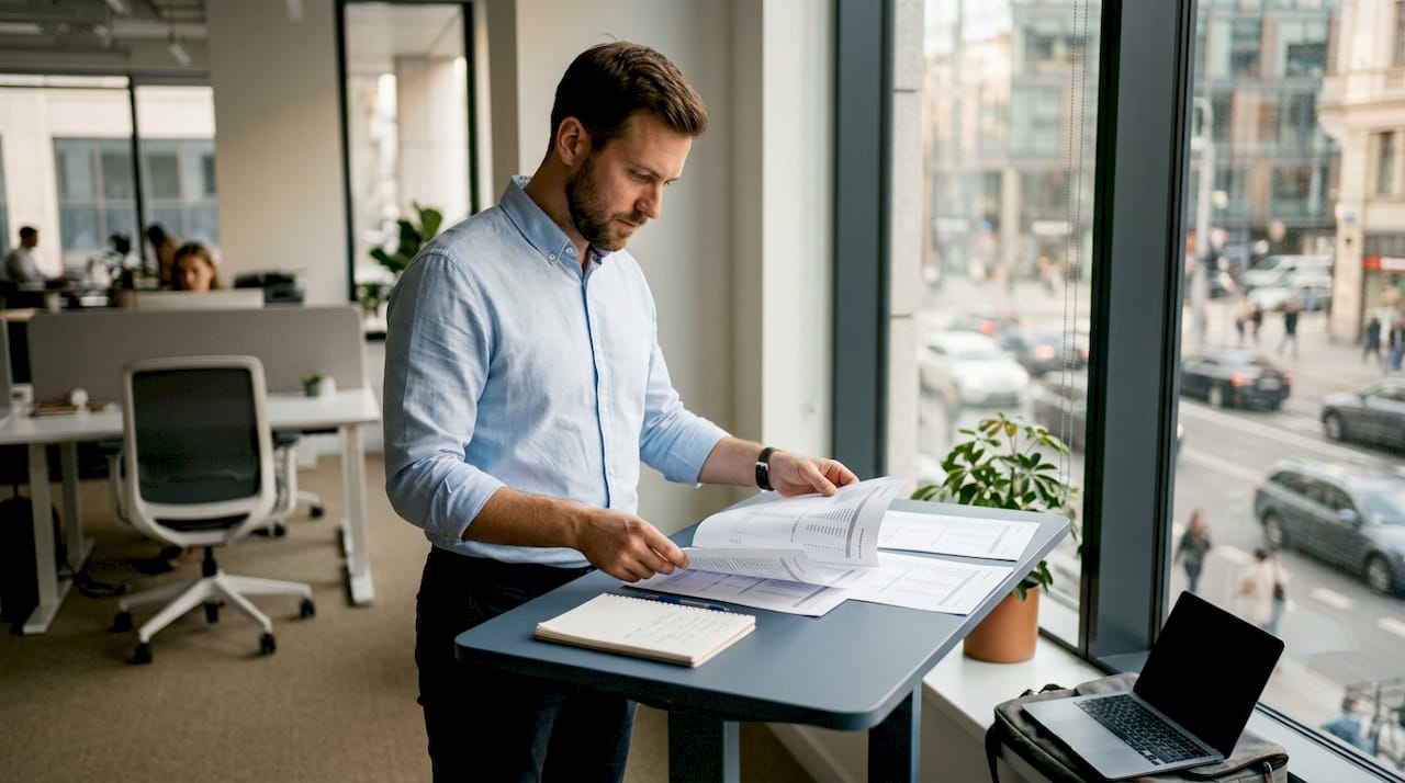 IT expert managing inventory data
