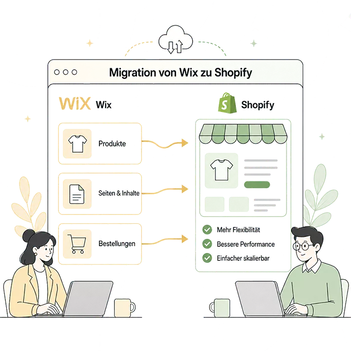 Wix zu Shopify Migration
